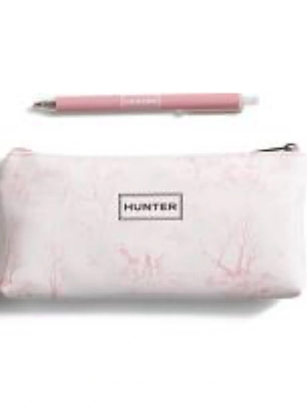 Hunter Toile Pencil Pouch with Matching Pink Gel Pen NWT School Office Gift Pink